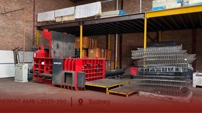Sydney, Australia | ENERPAT Hydraulic Baler Cuts Steel Spring Bulk Volume and Freight Costs for a Sydney-Based Mattress Recycler
