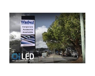 Oi LED - Signage & Sign Holder | LED Pole Sign