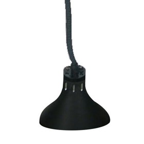 Pull Down Heat Lamp Black 290mm Round | HYWCL14