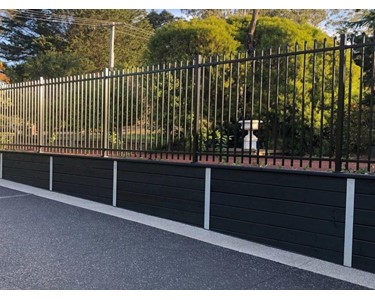 2.1m high x 2.4m Steel Security Fence Panel, Black