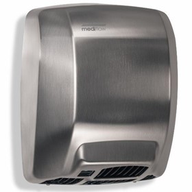 Hand Dryer | Mediflow hand dryer, low noise.  Satin stainless steel.