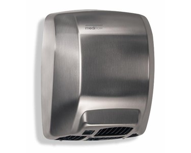 Mediclinics - Hand Dryer | Mediflow hand dryer, low noise.  Satin stainless steel.