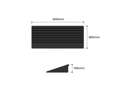 Kerb Ramp Rubber Black - 100mm High | BKR-100