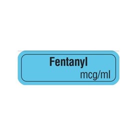 Drug Identification Label - Blue | Fentanyl mcg/ml           
