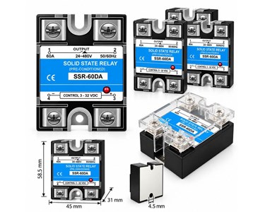 APS Technology Australia - DIN Rail Solid State Relay with Integrated Heatsink - DSSR Series