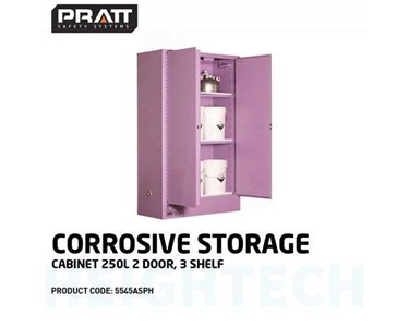Pratt - 250L 2-Door Corrosive Storage Cabinet