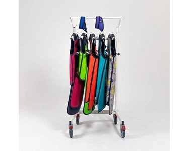 Mobile Lead Apron Rack for Five Tops & Skirts