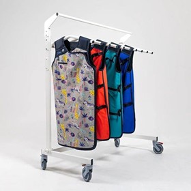 Mobile Lead Apron Rack for 10 One-Piece Aprons - SL-RACK-10OP