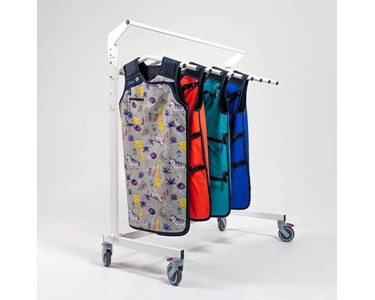 Mobile Lead Apron Rack for Ten One-Piece Aprons