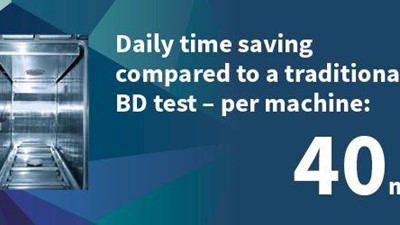 Electronic Bowie-Dick type tests save 40 min per day!
