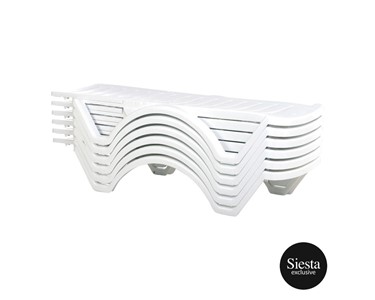Siesta Spain - Aqua Sunlounger - White (1 Year Warranty)