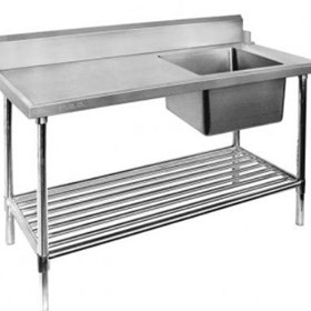 FED Right Inlet Single Sink Dishwasher Bench SSBD7-1500R/A