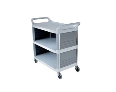 Rubbermaid Xtra Utility Cart With 3 Enclosed Sides
