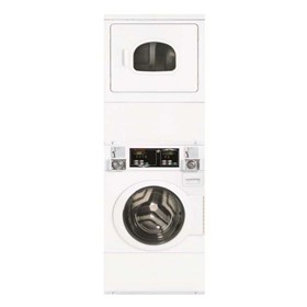 Front Load Coin Operated Commercial Stack Washer and Dryer | STEX77