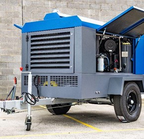 430 CFM Trailer-Mounted Diesel Air Compressor