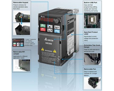 Compact Variable Speed Drive | Delta MS300 Series