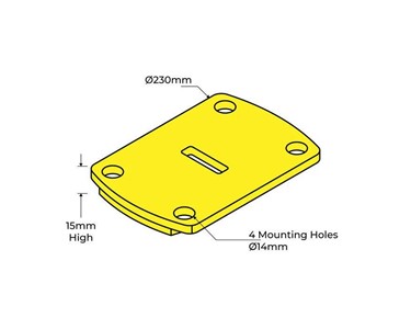 Bollard 140mm Keylock Surface Mounted Shoe Base Only | B140-SM-KL-SHOE