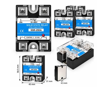 APS Technology Australia - DIN Rail Solid State Relay with Integrated Heatsink - DSSR Series