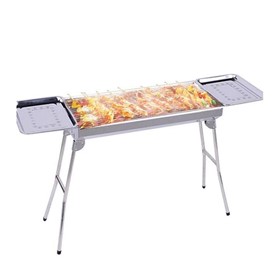 BBQ Equipment | Stainless Steel Skewers BBQ Grill With Side Tray