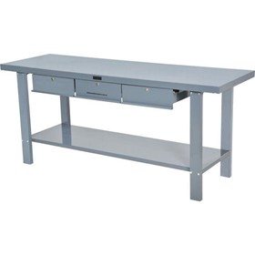 Steel Work Bench - 3 x Lockable Drawers - WBS-3D