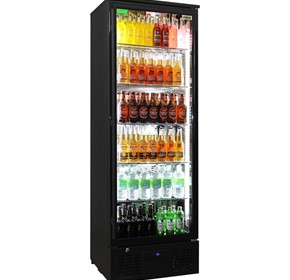 Energy Efficient Black Upright Glass Door Bar Fridge | SGT1R-BS