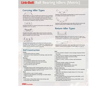 FMC - Conveyor idlers - FMC METRIC Series for bulk materials