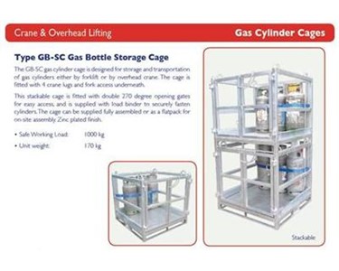 Gas Bottle Storage Cages - FORKLIFT and Crane Series