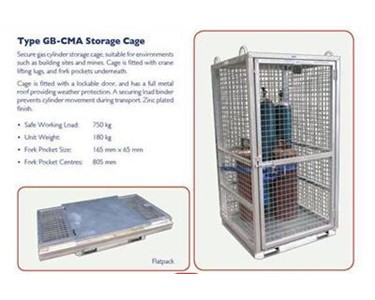 Gas Bottle Storage Cages - FORKLIFT and Crane Series