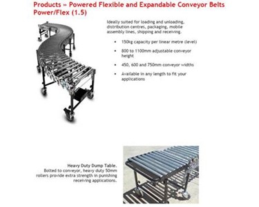 Flexible Roller Conveyors – POWER Roll 1.5 Series 