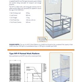 Work Platforms - FORKLIFT Attachment Series