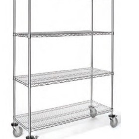 Hospital Trolleys - Mobile 4 Shelf Unit | Rapini - R1301