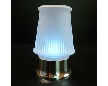 Danbury Candle Lamp | Satin-frosted Glass Metalised Silver Base