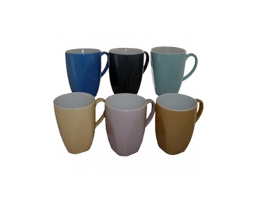 Attractive mugs in a range of assorted colours.