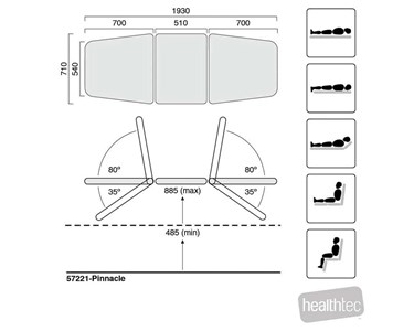 Healthtec - Healthtec Pinnacle Universal Examination Table