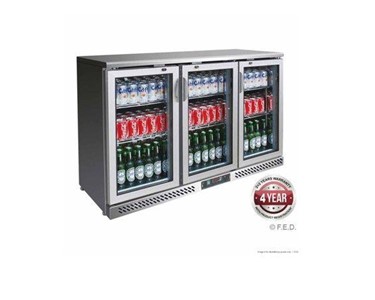 Temperate Thermaster - FED SC316SG Three Door Stainless Steel Bar Cooler