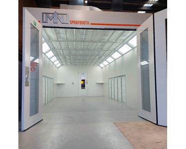 MN Spraybooths - Automotive Spray Booth | Full Downdraft | Twin Exhaust