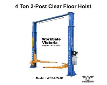 2-Post 4 ton Clear Floor Car Hoist | WES-H240C