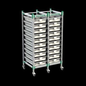 Hospital Modular Shelving Storage Wire Shelf  | Double A List Trolley 