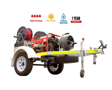 Spitwater - Petrol Pressure Cleaner Trailer | Wombat Jetter Trailer – 5000 PSI
