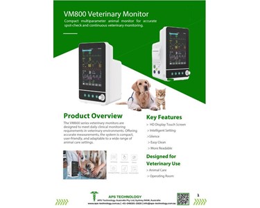 APS Technology Australia - VM800 VetMonitor