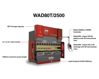 WAD-80T/2500-AU CNC Press Brake