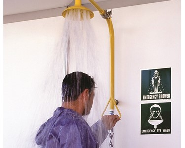 Emergency Showers available as a shower only or with a combination Eye or Eye/Face Wash