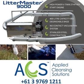 Outdoor Litter Vacuum | Litter Master 9000 | Bulk Litter & Leaf Vacuum