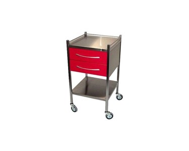 Emery Industries - SS11C-RED-COVID-19 – 2 Drawer Dressing Trolley