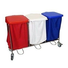 Triple Collection Trolley | Foot Operated Lids