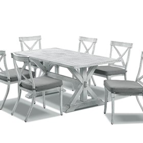Outdoor Dining Setting | Vogue Table With Valencia Chairs - 7pc 