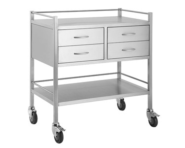 Torstar - Stainless Steel Double Trolley Four Drawer (Two Over Two)