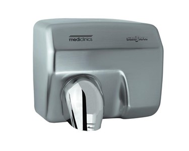 Mediclinics - Hand Dryer | Saniflow hand dryer, nozzle, auto. Satin stainless steel.