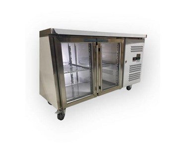 Double Glass Door Under Bench Fridge