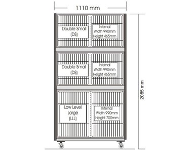 EasyVet - Stainless Steel Veterinary Cage Banks